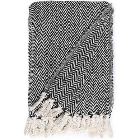 REDEARTH Classic Herringbone Throw Blanket -Medium Weight Soft Lap Blanket for Sofa Bed Couch Chairs | Walmart (US)