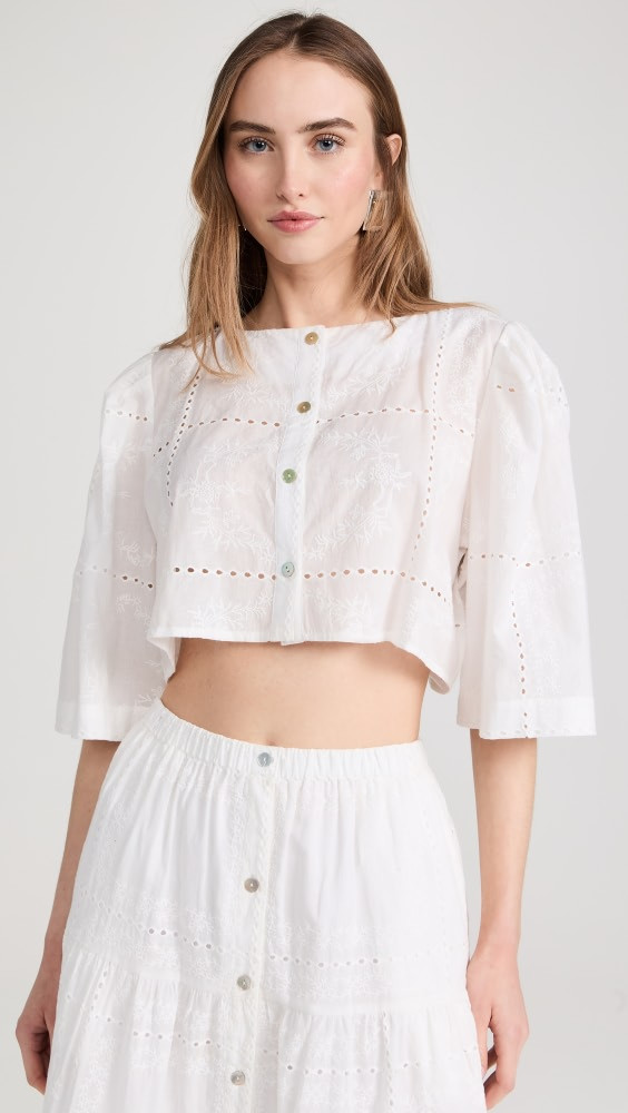 Charina Sarte Maria Top with Sleeves | Shopbop | Shopbop