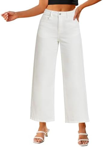 luvamia Wide Leg Jeans for Women High Waisted Relaxed Fit Trendy Stretchy Denim Pants Ankle Trous... | Amazon (US)