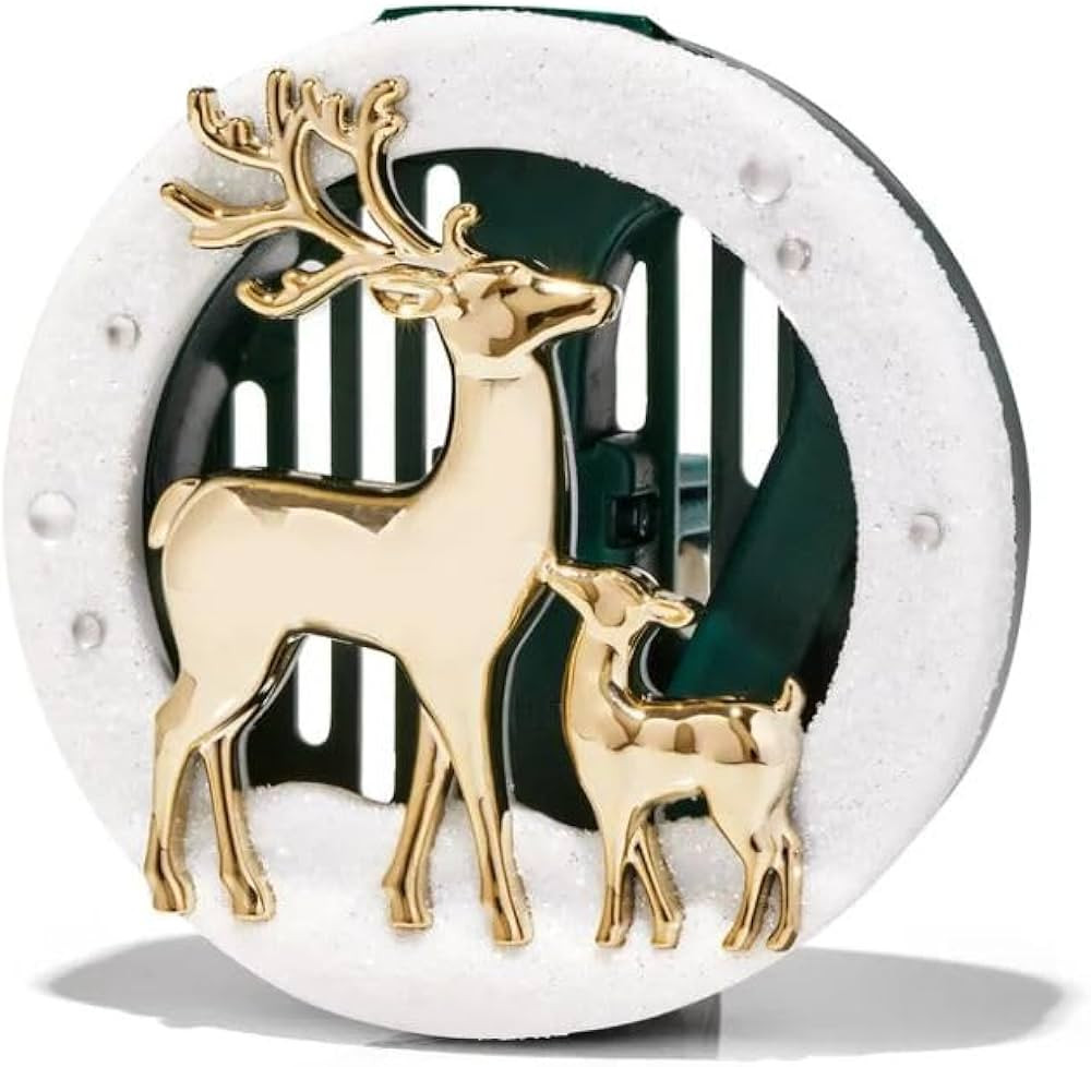 Bath and Body Scentportable Car Vent & Visor Clip Christmas Stag and Baby Deer in Snow | Amazon (US)