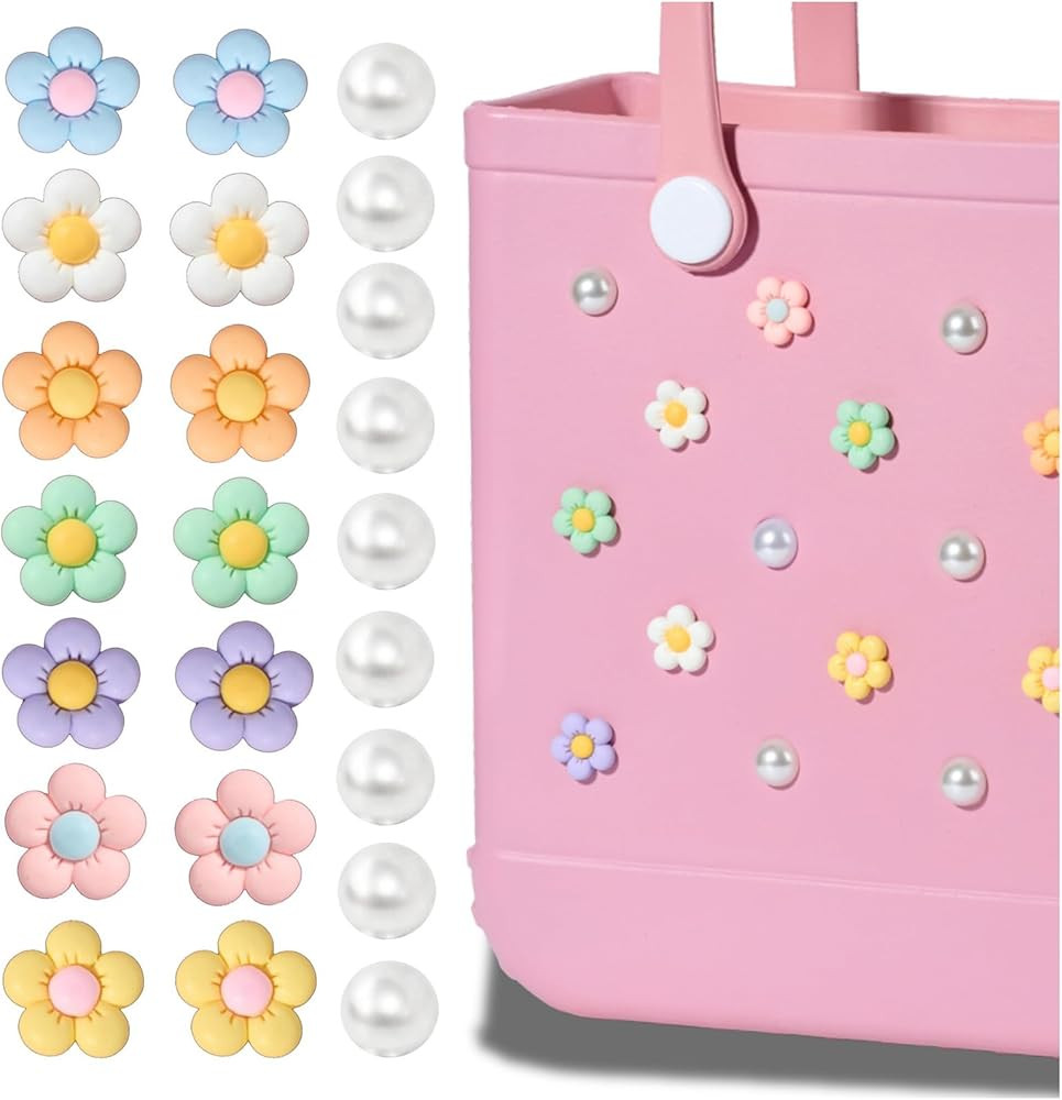 Mon Carame Rubber Beach Bag Accessories Charms,Rubber Beach Totes Accessories Inserts,Lovely Pear... | Amazon (US)