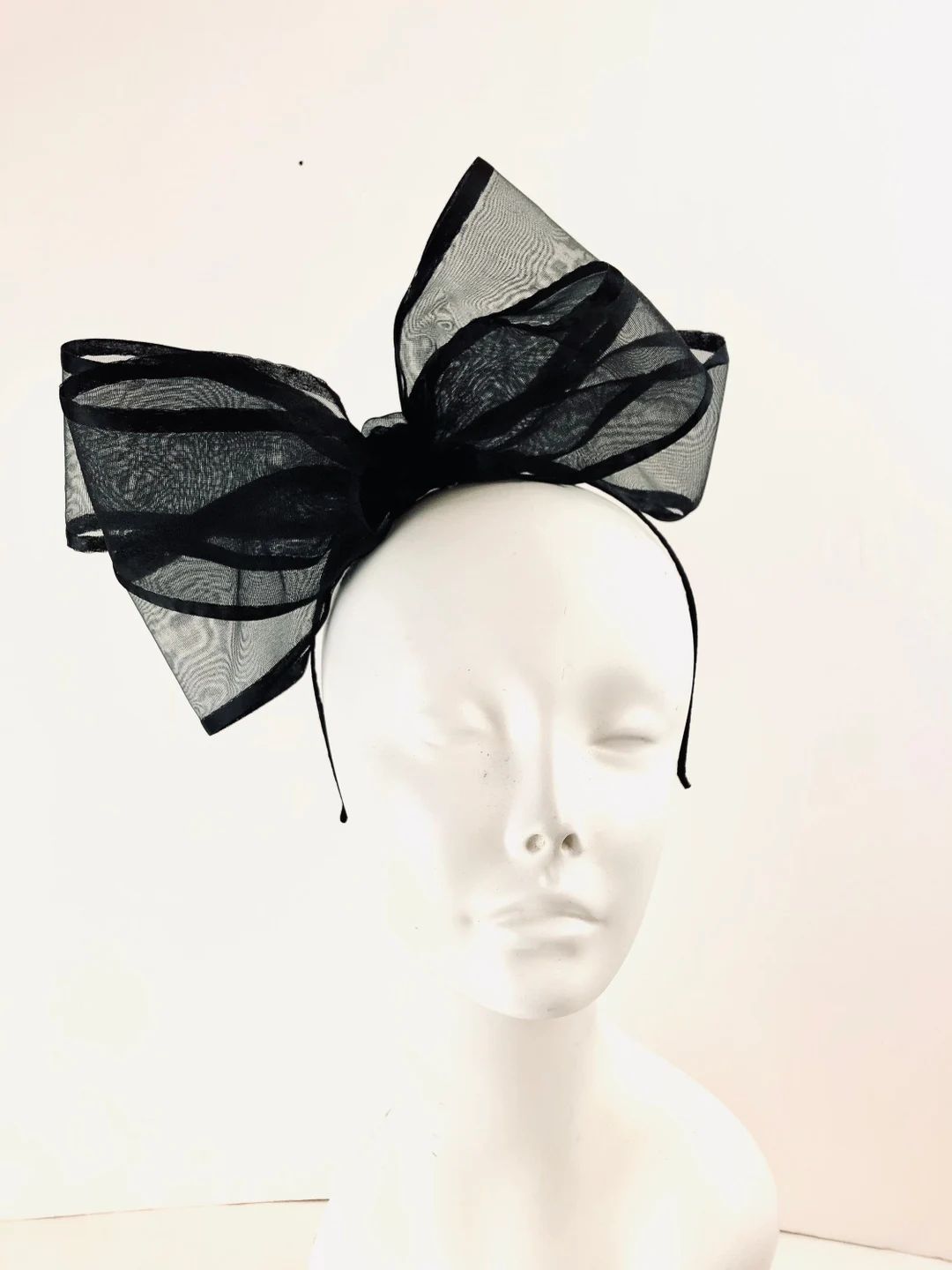 Bow Fascinators -large Black Bow Headband | Etsy (US)
