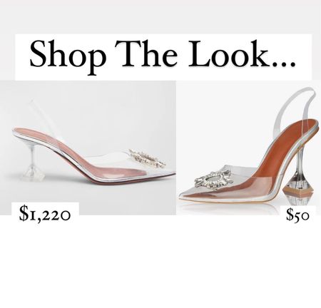 Shop the look Clear embellished heels
Sling back
Look for less
Look a like
Amina muaddi
Special occasion shoes



#LTKstyletip #LTKfindsunder50 #LTKshoecrush