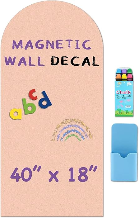 Arch Magnetic Wall Decal - 40" x 18" Matte Finish Chalkboard Sticker for Wall - Magnetic Board fo... | Amazon (US)