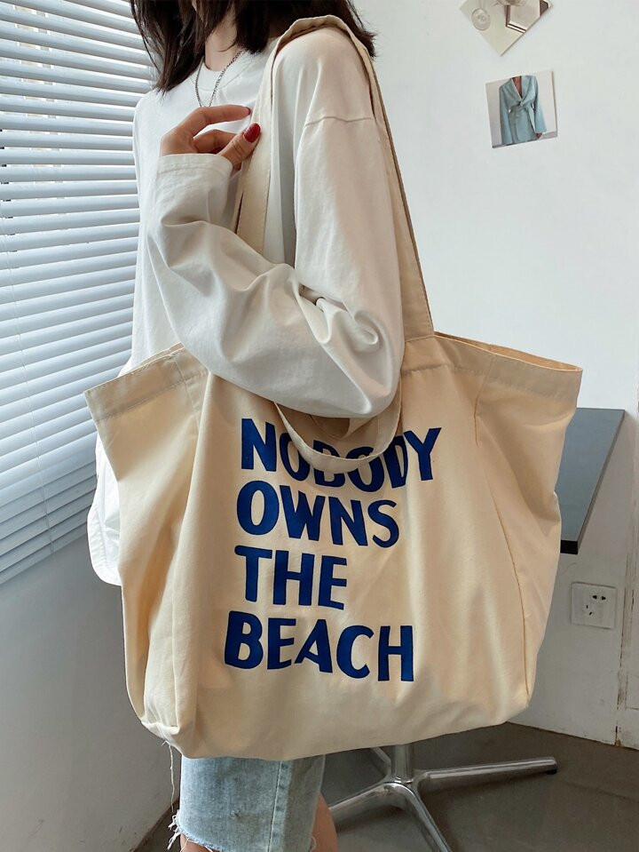 Bolso de mano con capacidad grande, de color contrastante, ligero, apropiado para ir a la escuela... | SHEIN