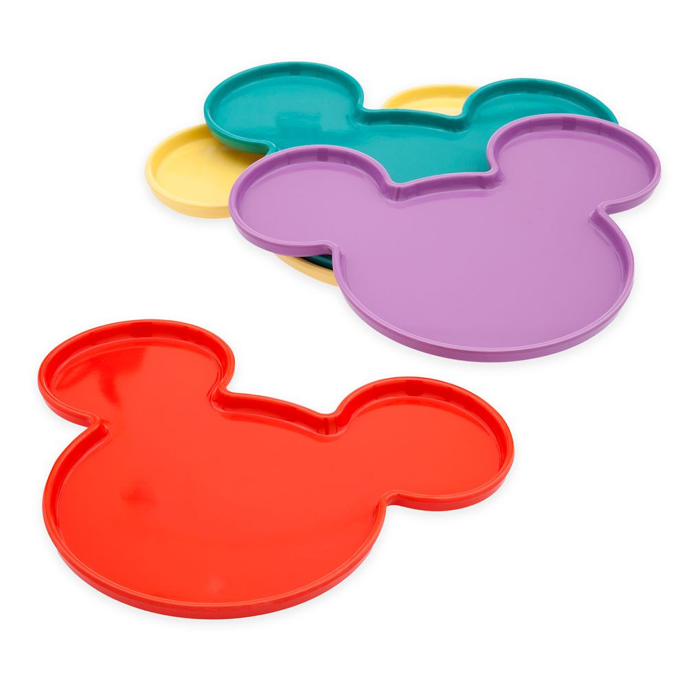 Mickey Mouse Icon Melamine Appetizer Plate Set – Mousewares | Disney Store