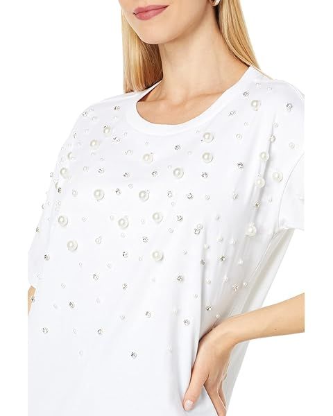 Kate Spade New York Pearl Rhinestone Embellished Tee | The Style Room, powered by Zappos | Zappos