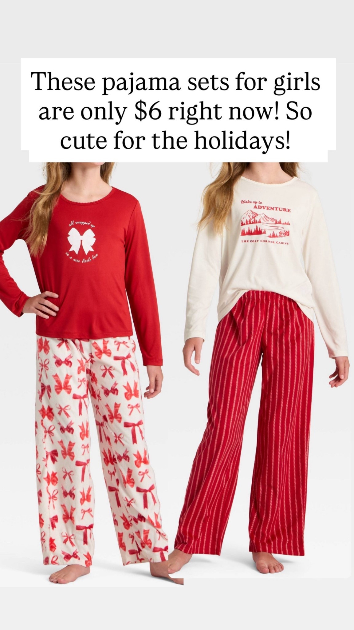 How cute are these pajama sets for six dollars? Love these for girls.!! 

#LTKKids #LTKSaleAlert #LTKHoliday
