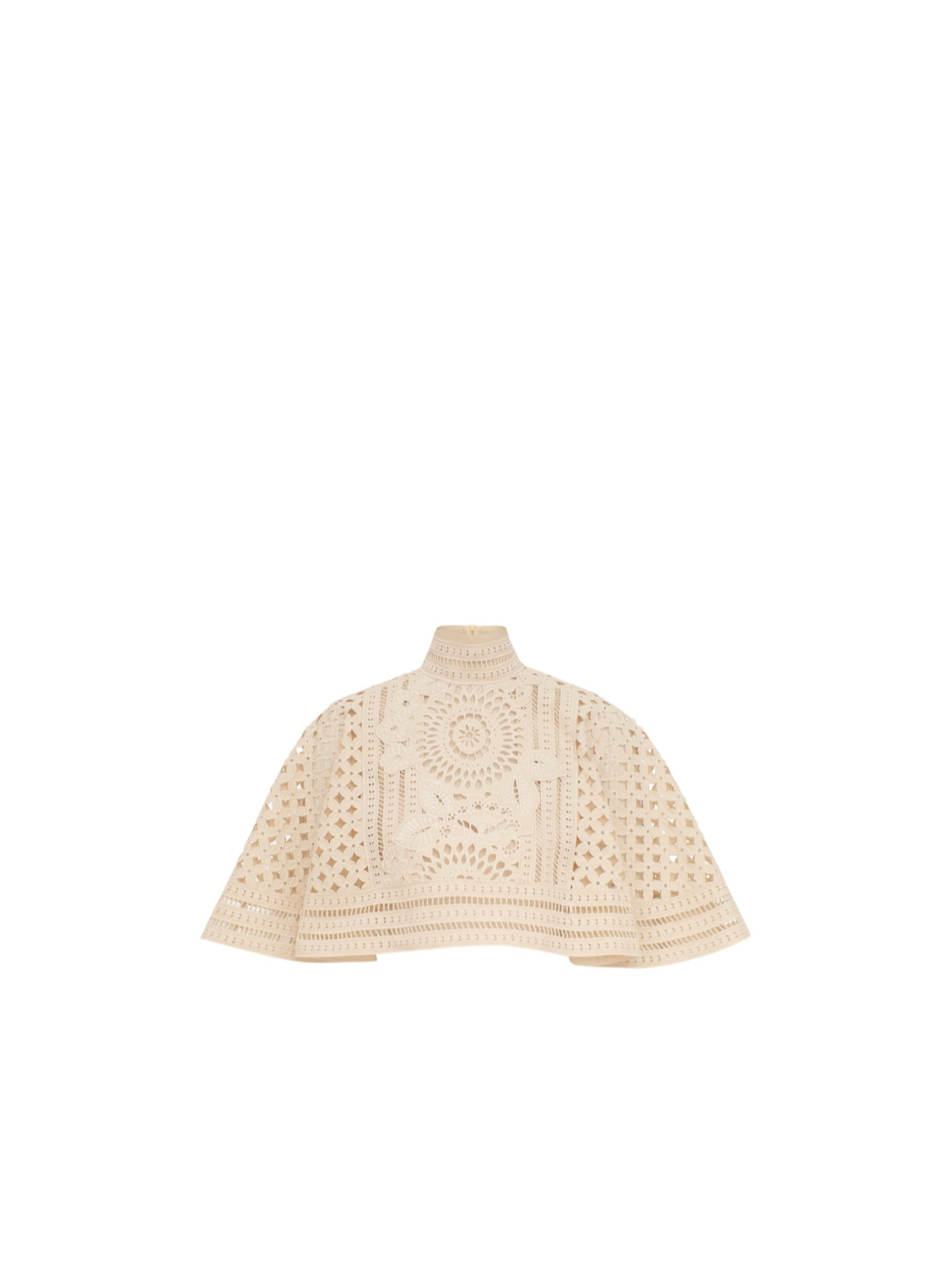 Zimmermann Indra Embroidered Cropped Cape | Senser US