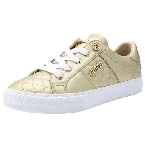 GUESS Women's LOVEN Sneaker, Gold 710, 10 | Amazon (US)