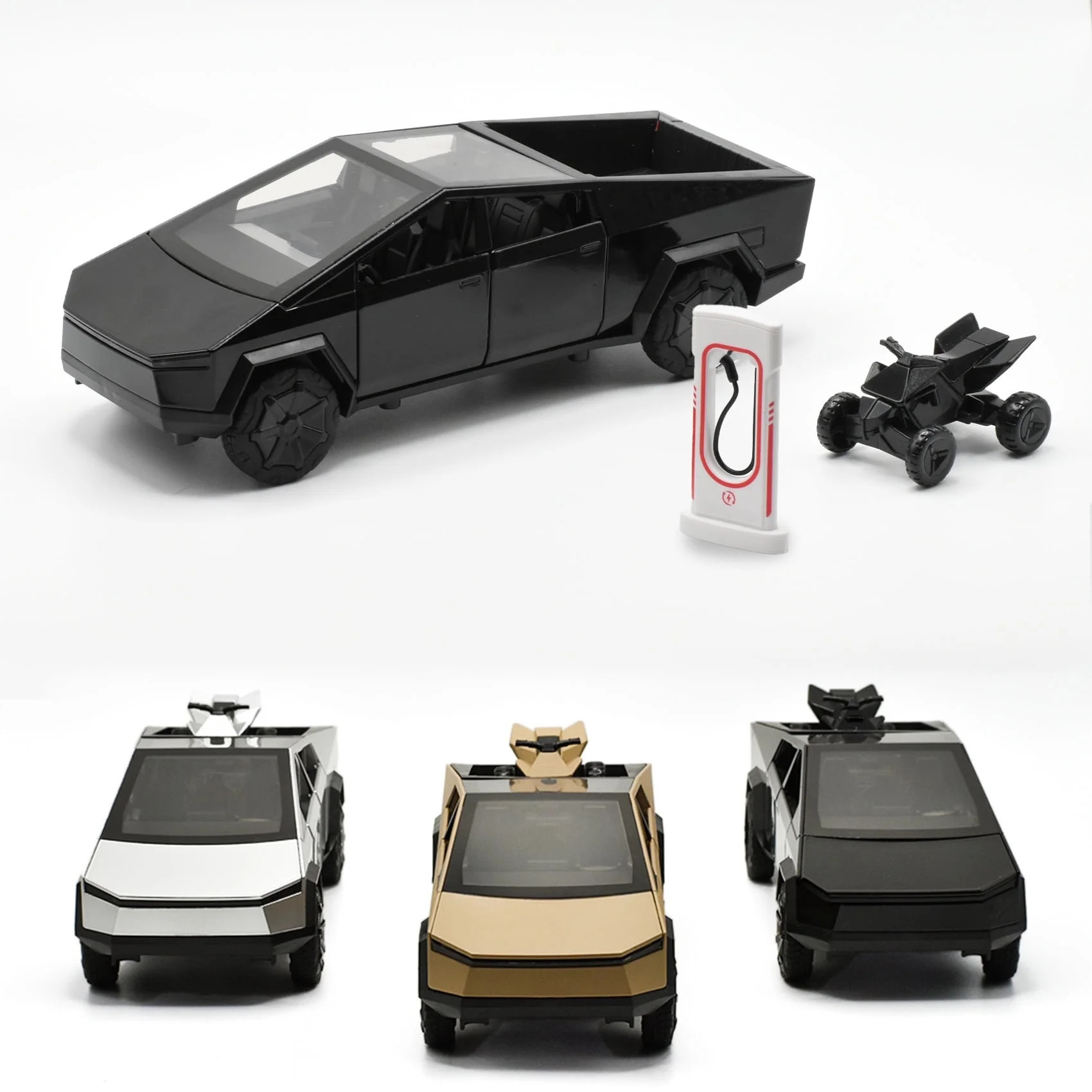 Metal Cyber Pickup Truck Model Toy Cars with Cyber Quad and * Bonus* Charging Station | Walmart (US)