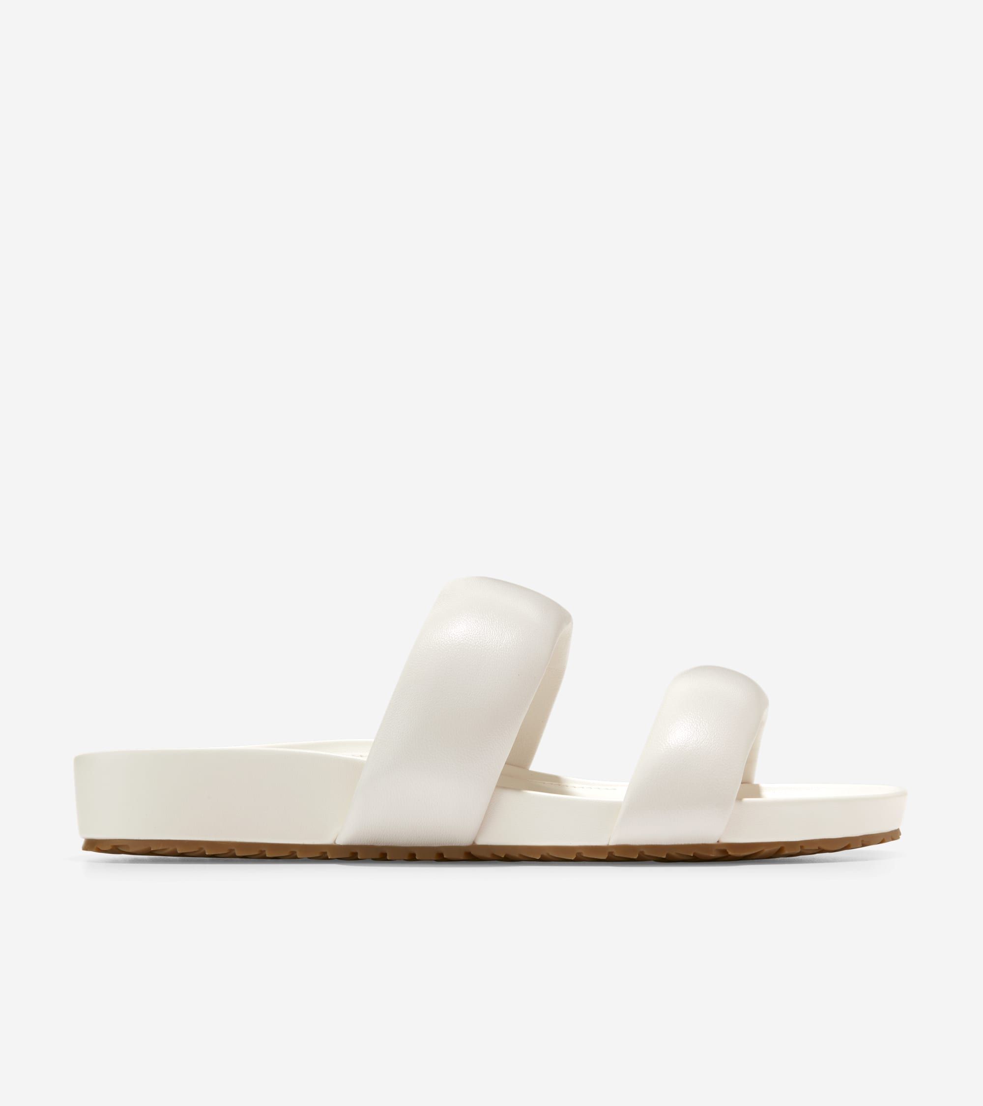 Women's Mojave Double Band Slide Sandal in White | Cole Haan | Cole Haan (US)
