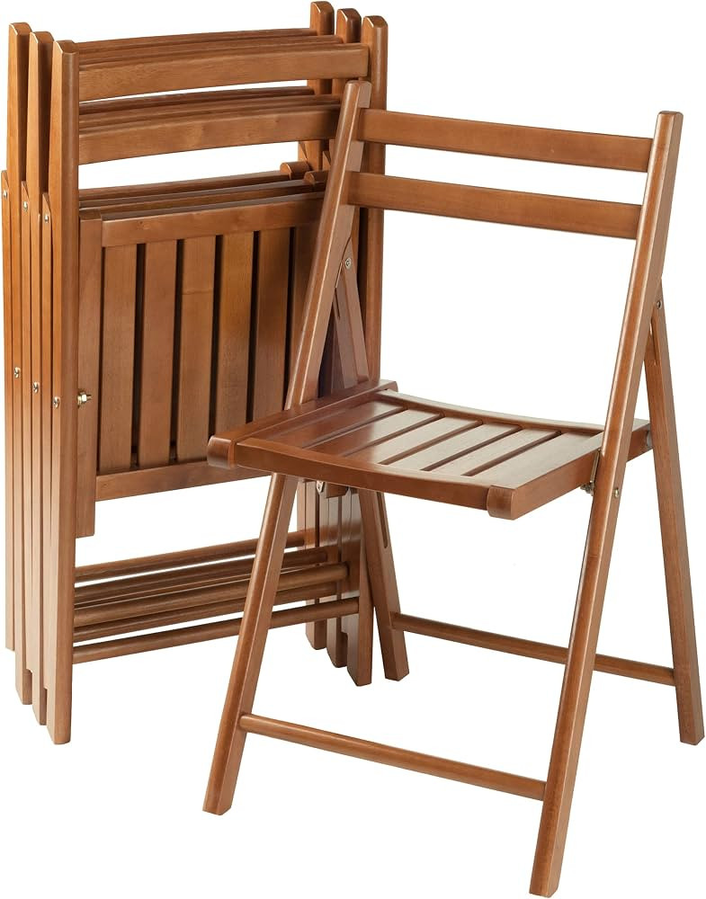Winsome Robin 4-PC Folding Set Teak Chair, 17.64 x 20.1 x 32.28 | Amazon (US)