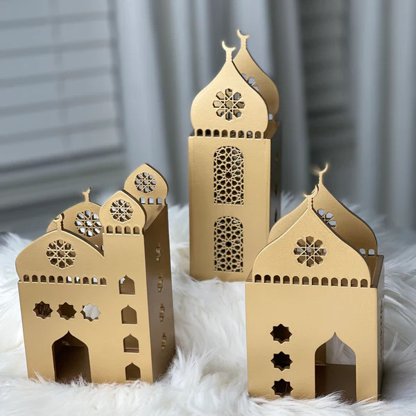Barakahville Masjid Lanterns - Gold | WithASpin