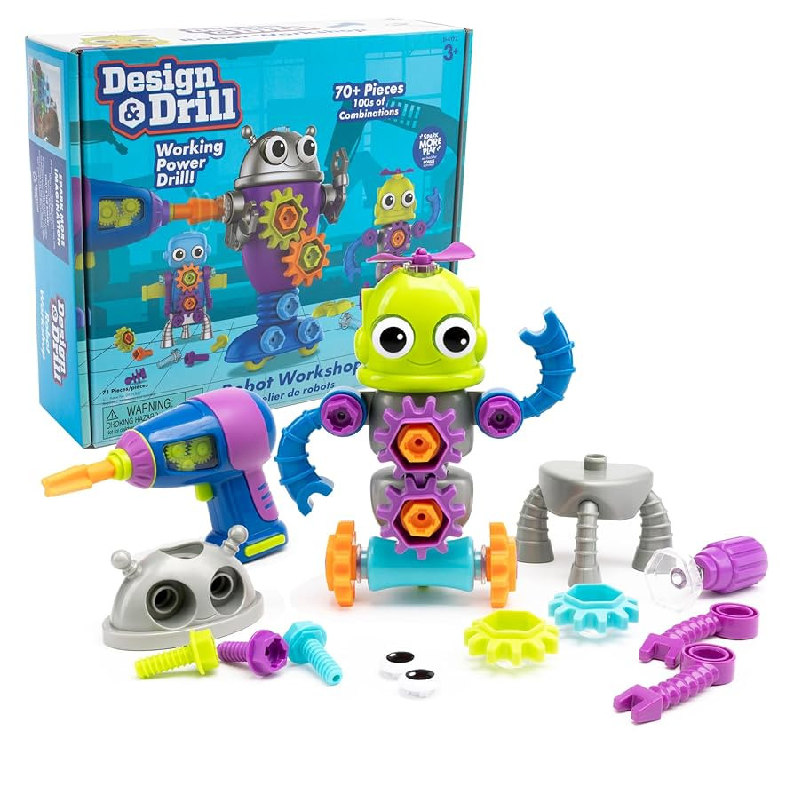 Educational Insights Design & Drill Robot Workshop - Construction Toys & Tools for Kids, Robot To... | Amazon (US)
