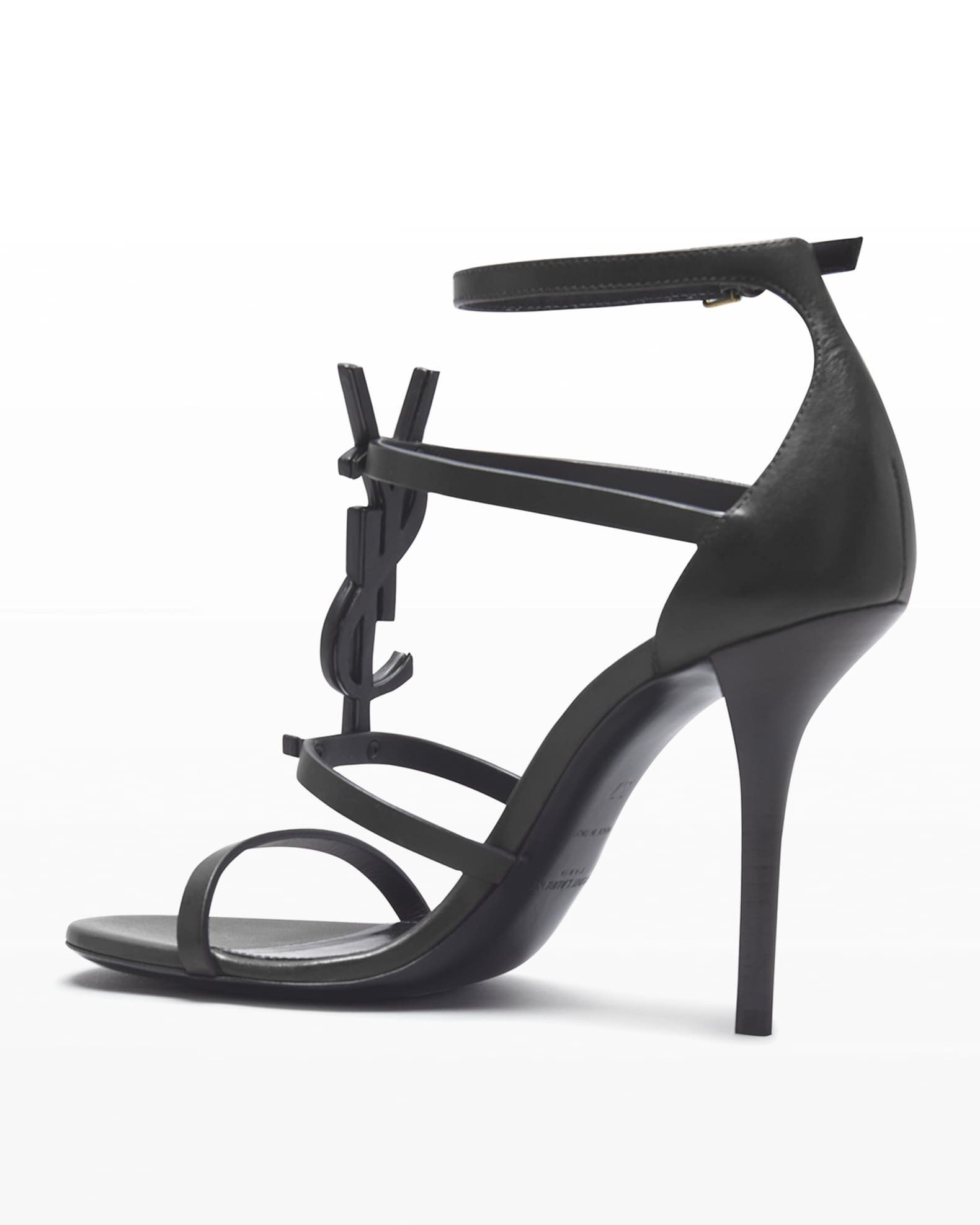 Cassandra YSL Medallion Stiletto Sandals | Neiman Marcus