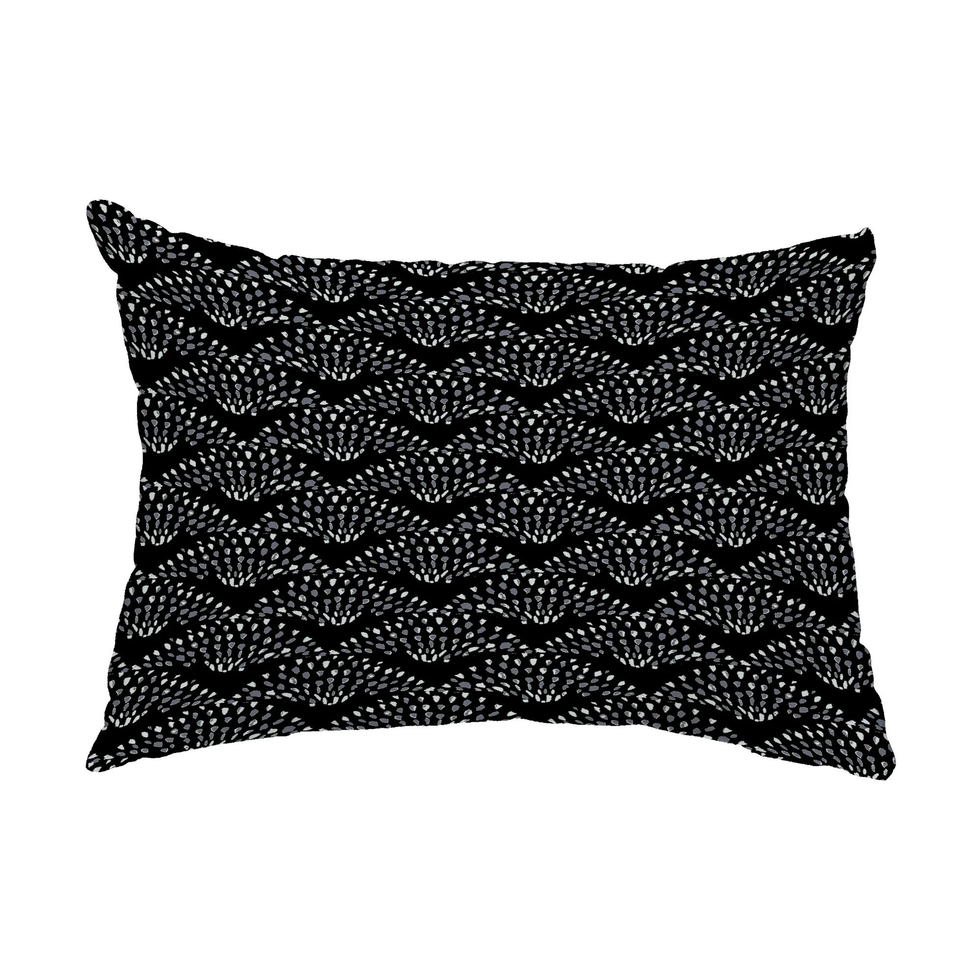Simply Daisy, 14" x 20" Fan Dance Black Geometric Print Decorative Outdoor Throw Pillow | Walmart (US)