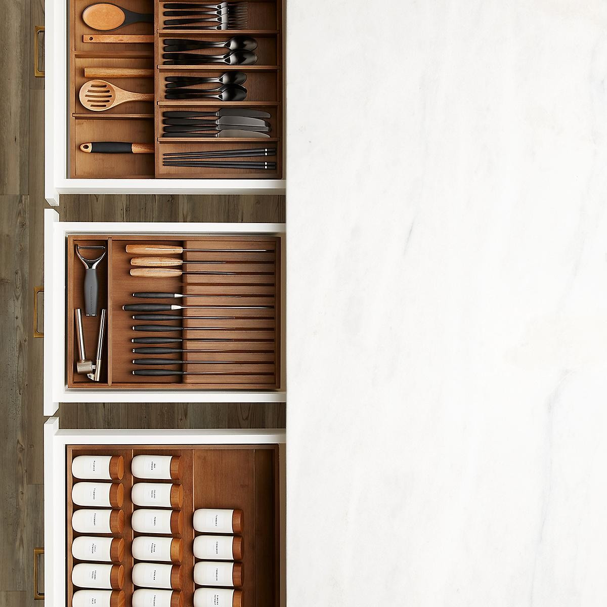 Marie Kondo Kitchen Knife & Accessory Drawer Organizers Solution | The Container Store