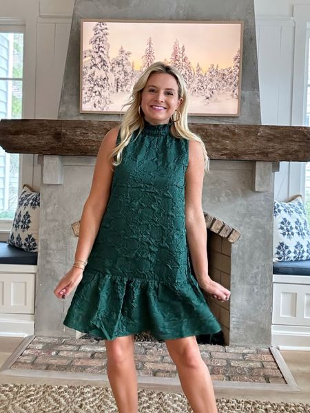 How fun is this emerald dress for the holidays! Wearing a small. Use code FANCY15 for 15% off 

#LTKfindsunder100 #LTKHoliday #LTKSeasonal