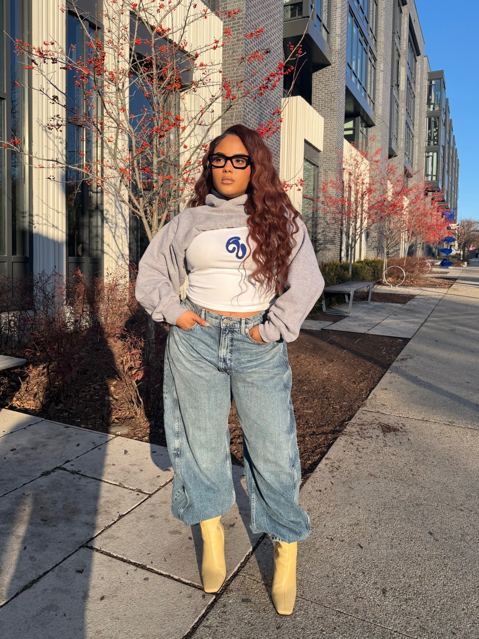 A casual outfit idea! I took a cropped hoodie and cropped it even more. I just love a simple outfit. 

#LTKPetite #LTKMidsize #LTKootd