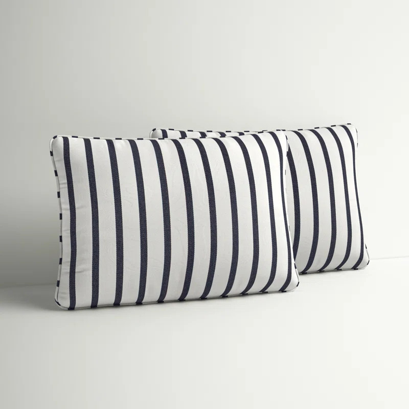 Millie Striped Sunbrella® Throw Pillow (Set of 2) | Wayfair North America