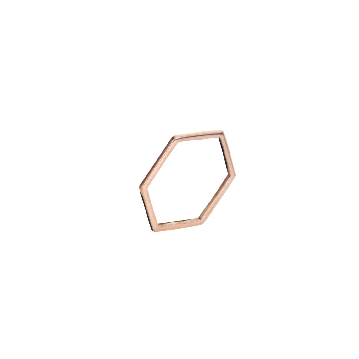 Tada & Toy - Hexagon Tree Ring Rose Gold | Wolf and Badger (Global excl. US)