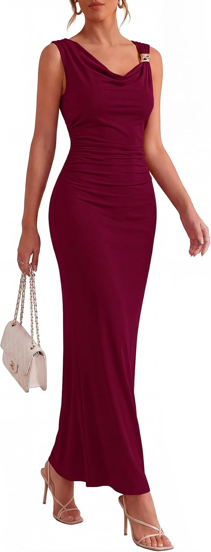 BTFBM Spring Dress for Women Sleeveless Solid Bodycon Homecoming Prom Cocktail Wedding Guest Dres... | Amazon (US)