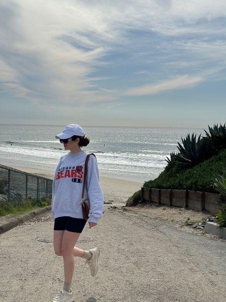 Everyday outfit idea, beach walk, oversized vintage sweatshirt + shorts 

#LTKSeasonal #LTKstyletip #LTKfindsunder50
