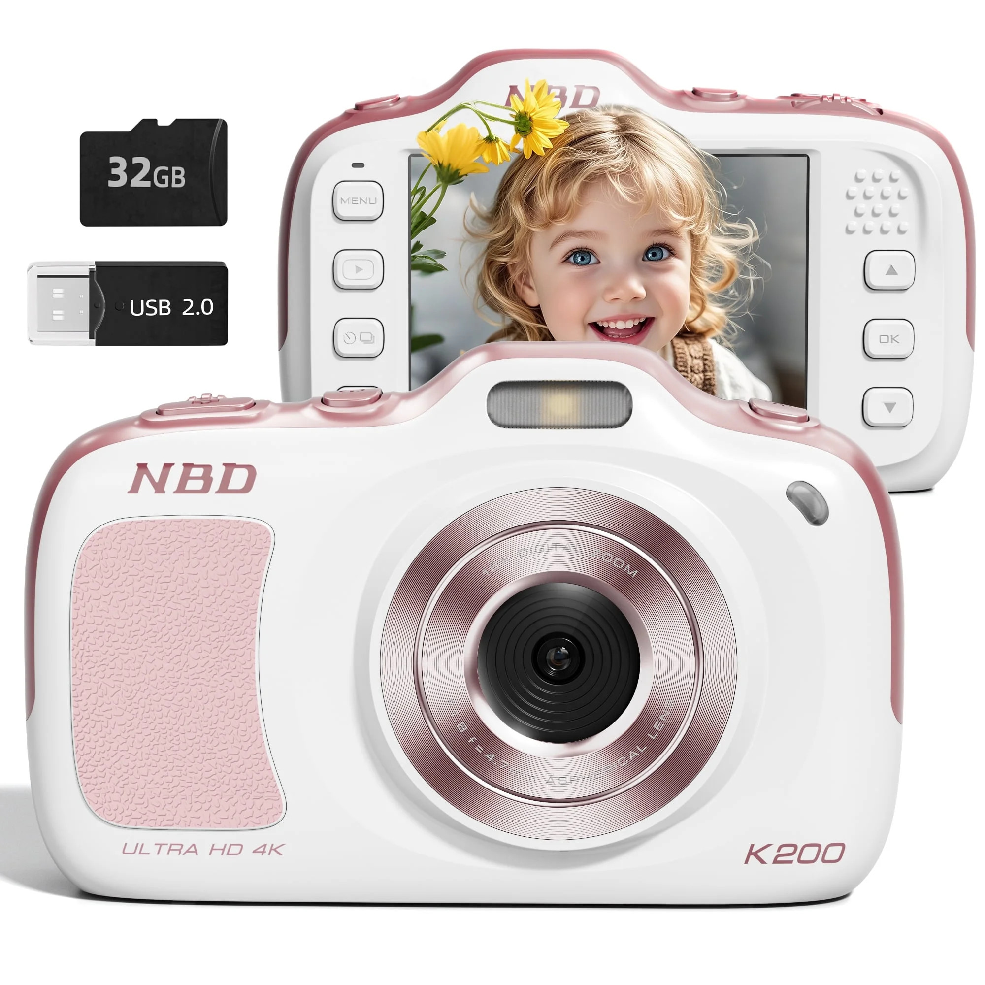 NBD 64MP 4K Digital Camera with Autofocus, 16X Zoom, Flash, 32GB SD Card | Walmart (US)