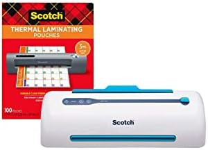 Scotch PRO Thermal Laminator and Pouch Bundle, 2 Roller System, Never Jam Technology Automaticall... | Amazon (US)