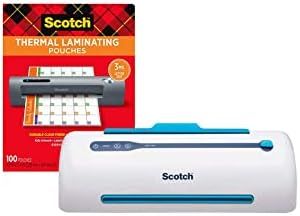 Scotch PRO Thermal Laminator and Pouch Bundle, 2 Roller System, Never Jam Technology Automaticall... | Amazon (US)