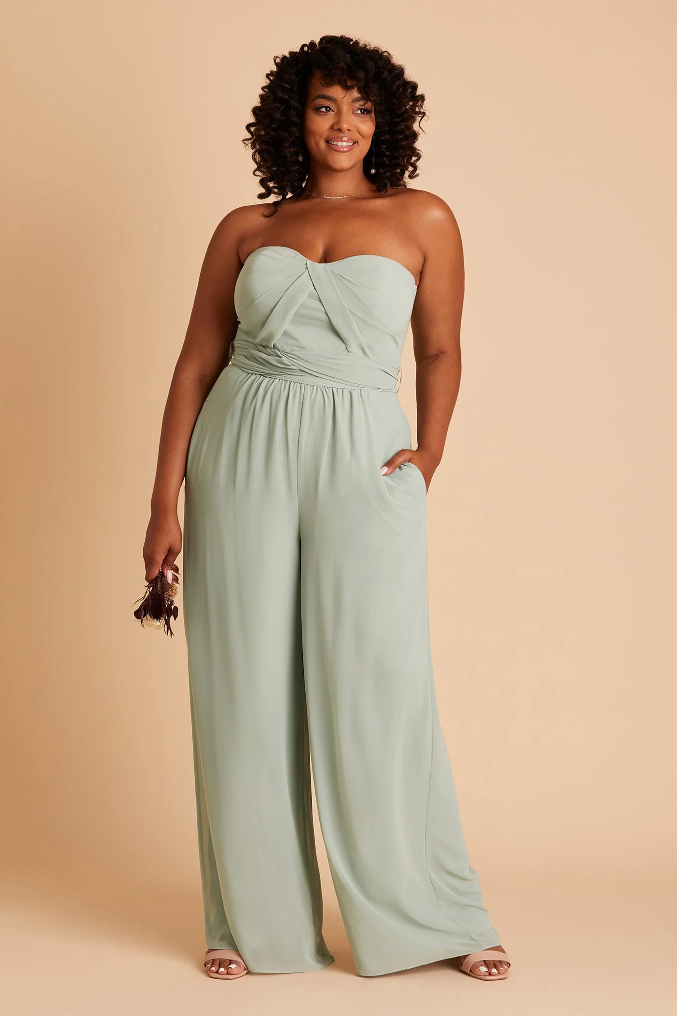 Gigi Convertible Jumpsuit - Sage | Birdy Grey