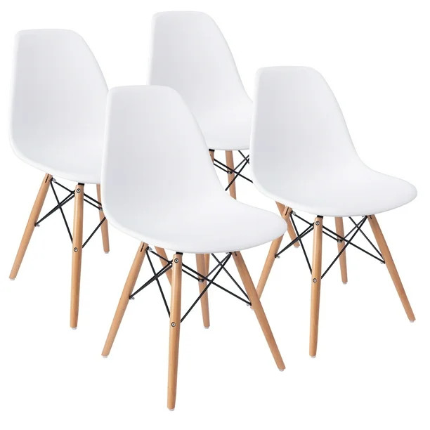 Set of 4 Walnew Pre-Assembled Mid Century Modern Dining Chairs | Walmart (US)
