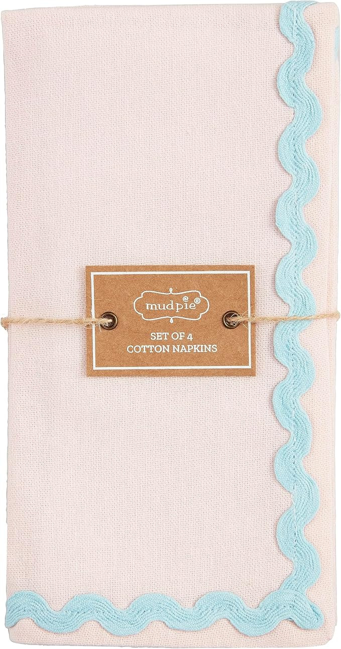 Mud Pie RIC Rac Napkin, Pink; 18" x 18" | Amazon (US)