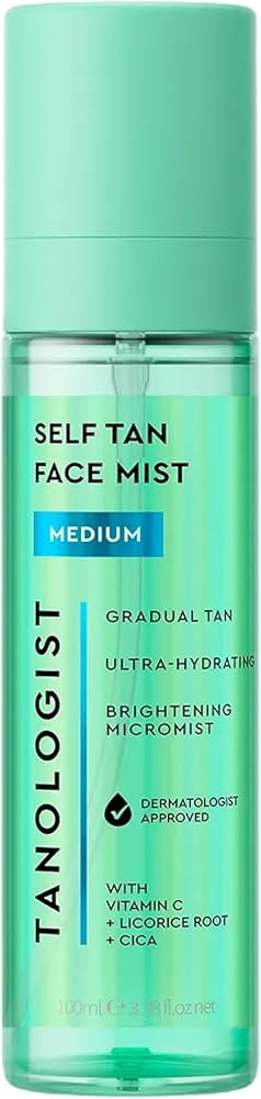 Tanologist Self Tan Face Mist, Medium Shade, Hydrating Tanning Spray, Streak-Free, Radiant Finish... | Amazon (US)