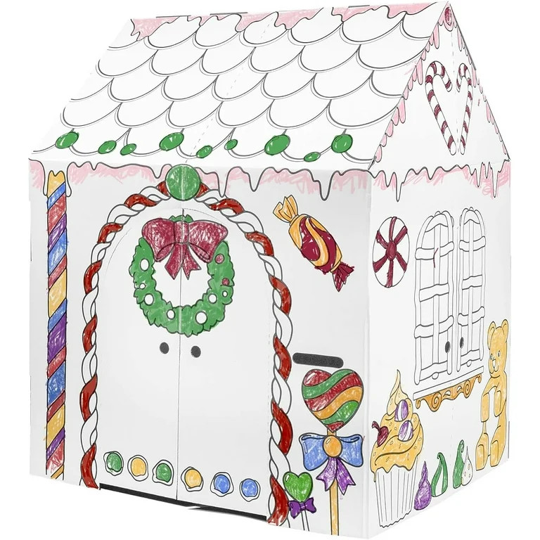 Easy Playhouse BIG KIT - Gingerbread Arts & Crafts Cardboard Play House for Kids 3 and up - EASY ... | Walmart (US)