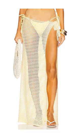 Midi Net Sarong in Daisy Yellow | Revolve Clothing (Global)