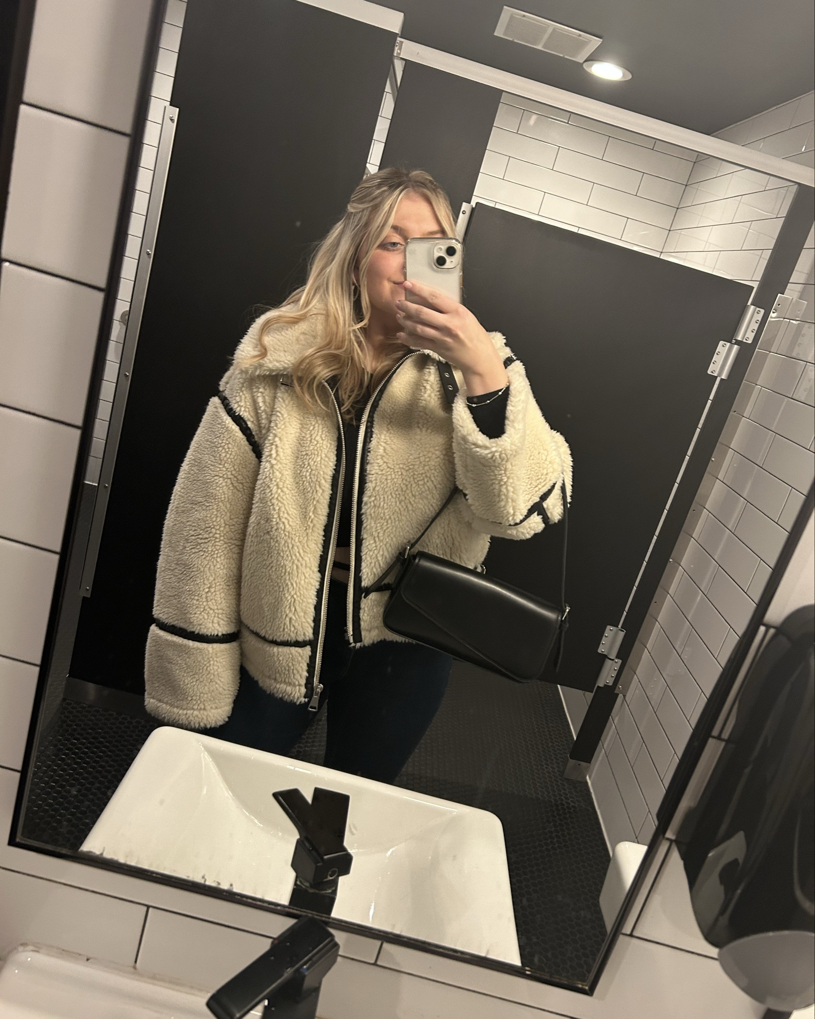 @shein Sherpa moto style white zip up coat with black trim🖤 my go to coat in the winter when I want to dress an outfit up, run errands while feeling put together, or going out with girlfriends! Matches everything while being warm & comfy.

#ltkgiftguide #ltkgift #ltkgiftsforher #ltkholiday #LTKfindsunder100 #ltktravel #ltkmidsize #zara #fashion #winter #winterfashion #shein #coat #jacket #sherpa #shein#LTKStyleTip 

#LTKWorkwear #LTKSeasonal
