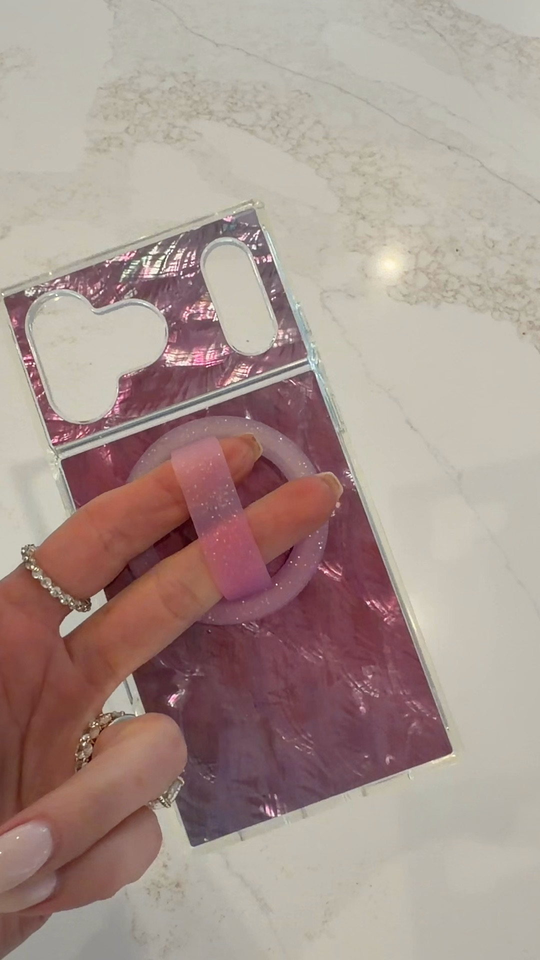 New phone case and magnetic finger holder 