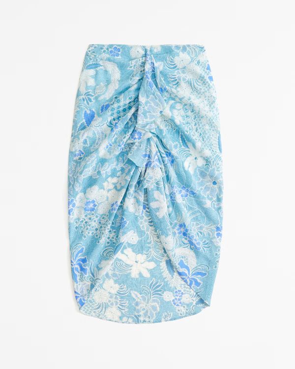 Ruched Flowy Maxi Skirt | Abercrombie & Fitch (US)