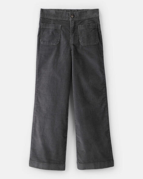 Girls Corduroy Wide-Leg Pants - Grey | Carter's Inc