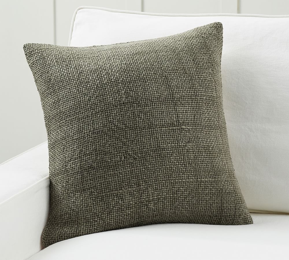 Faye Linen Textured Pillow Cover | Pottery Barn (US)