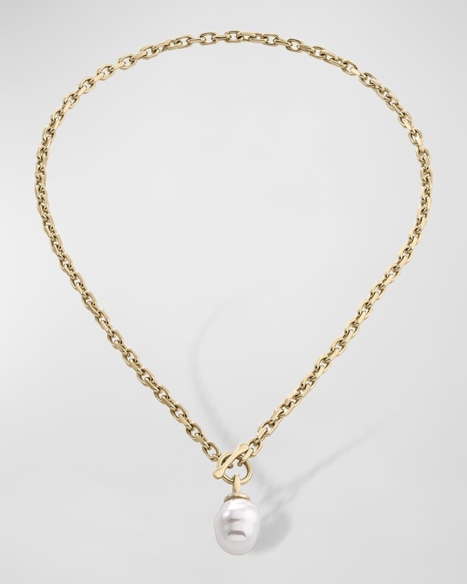 Tender Pearl Toggle Necklace, White | Neiman Marcus