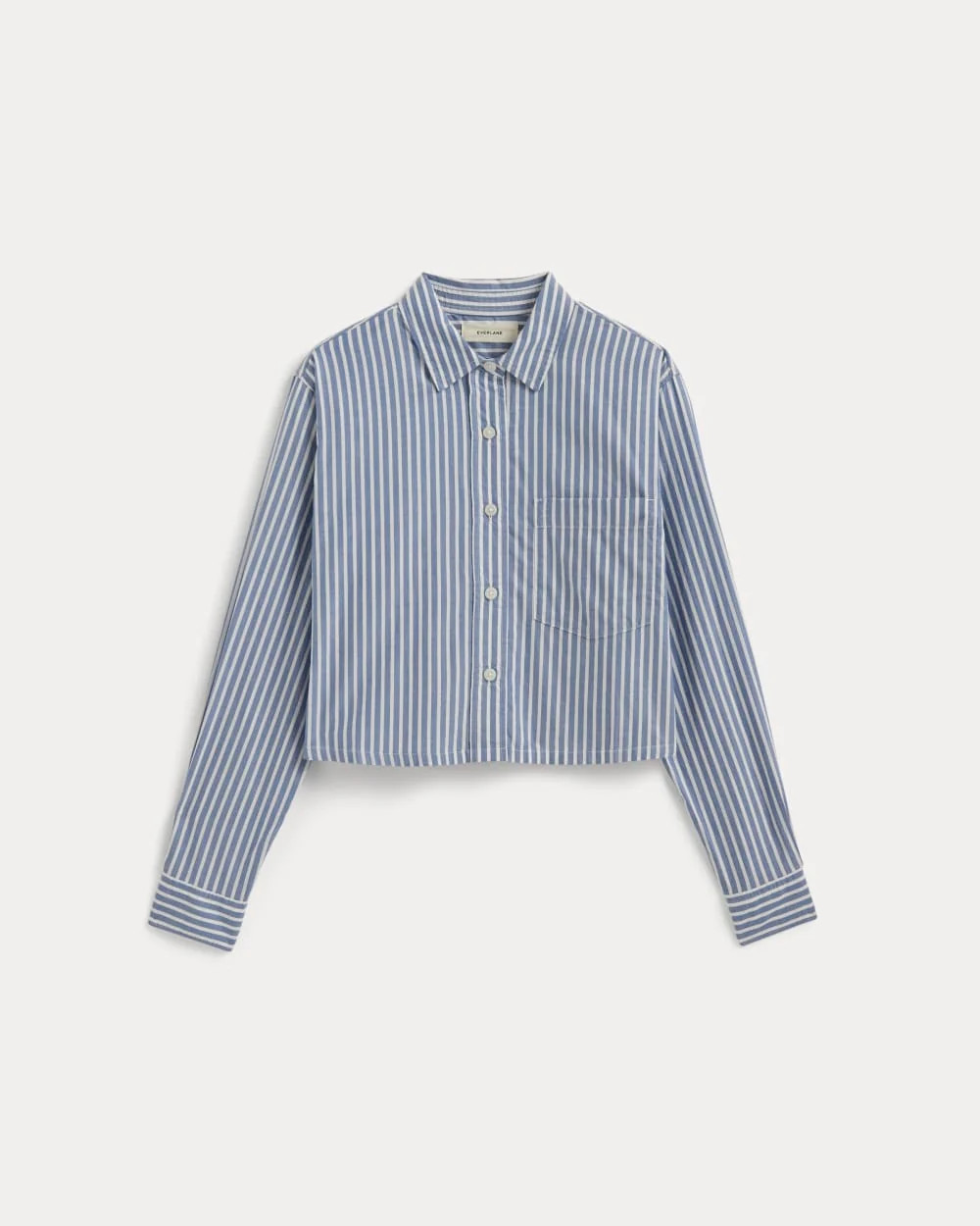 The Way-Short Shirt in Silky Cotton | Chambray Blue | Everlane