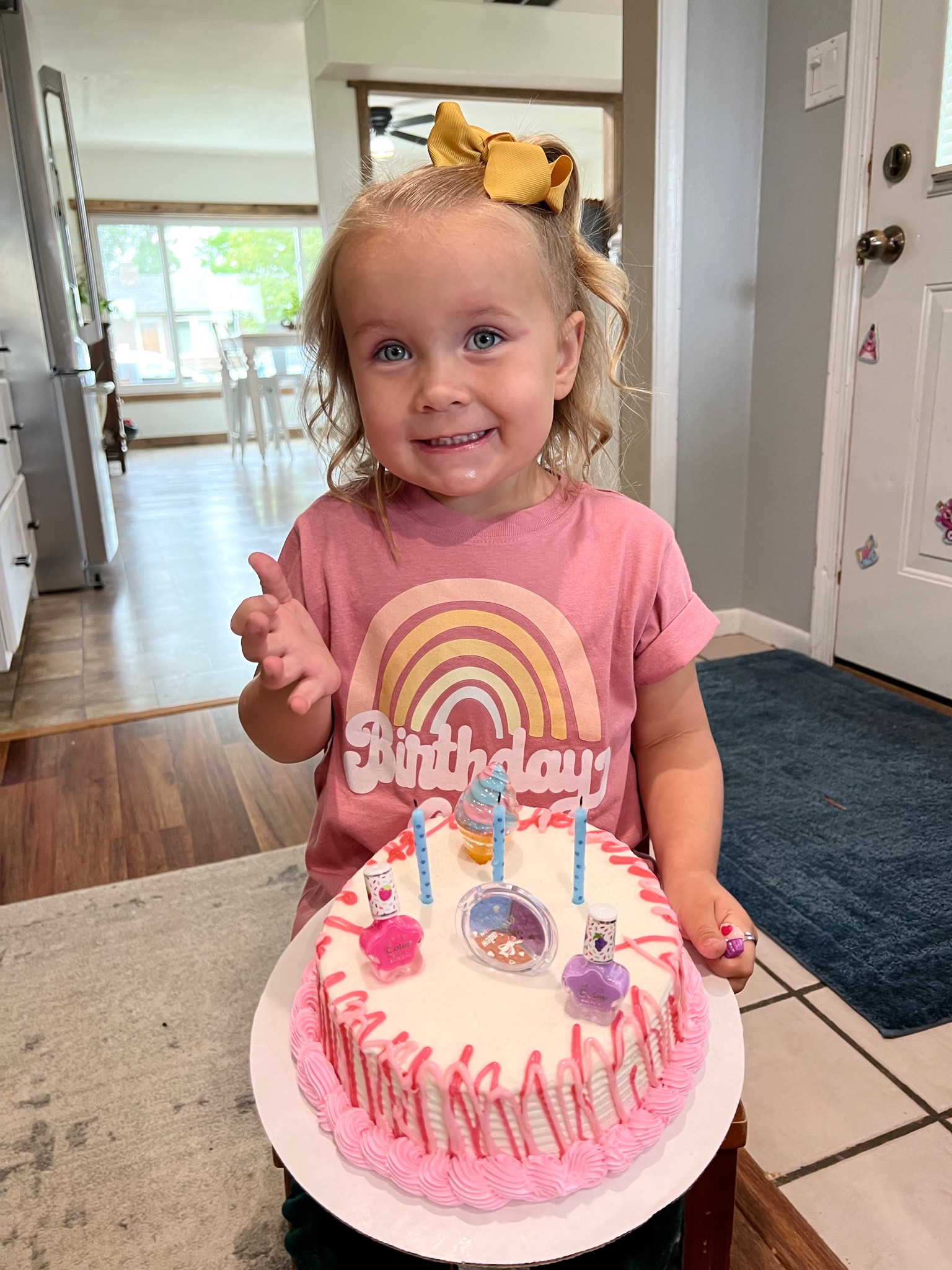 Addi loved her retro rainbow birthday girl shirt! 

#LTKunder100 #LTKkids #LTKHoliday