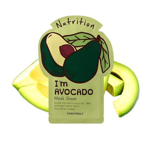 TONYMOLY I’m Avocado Sheet Mask – Nourishing Korean Face Mask with Avocado Extract for Hydration, Moisturizing & Soothing Skincare | Amazon (US)