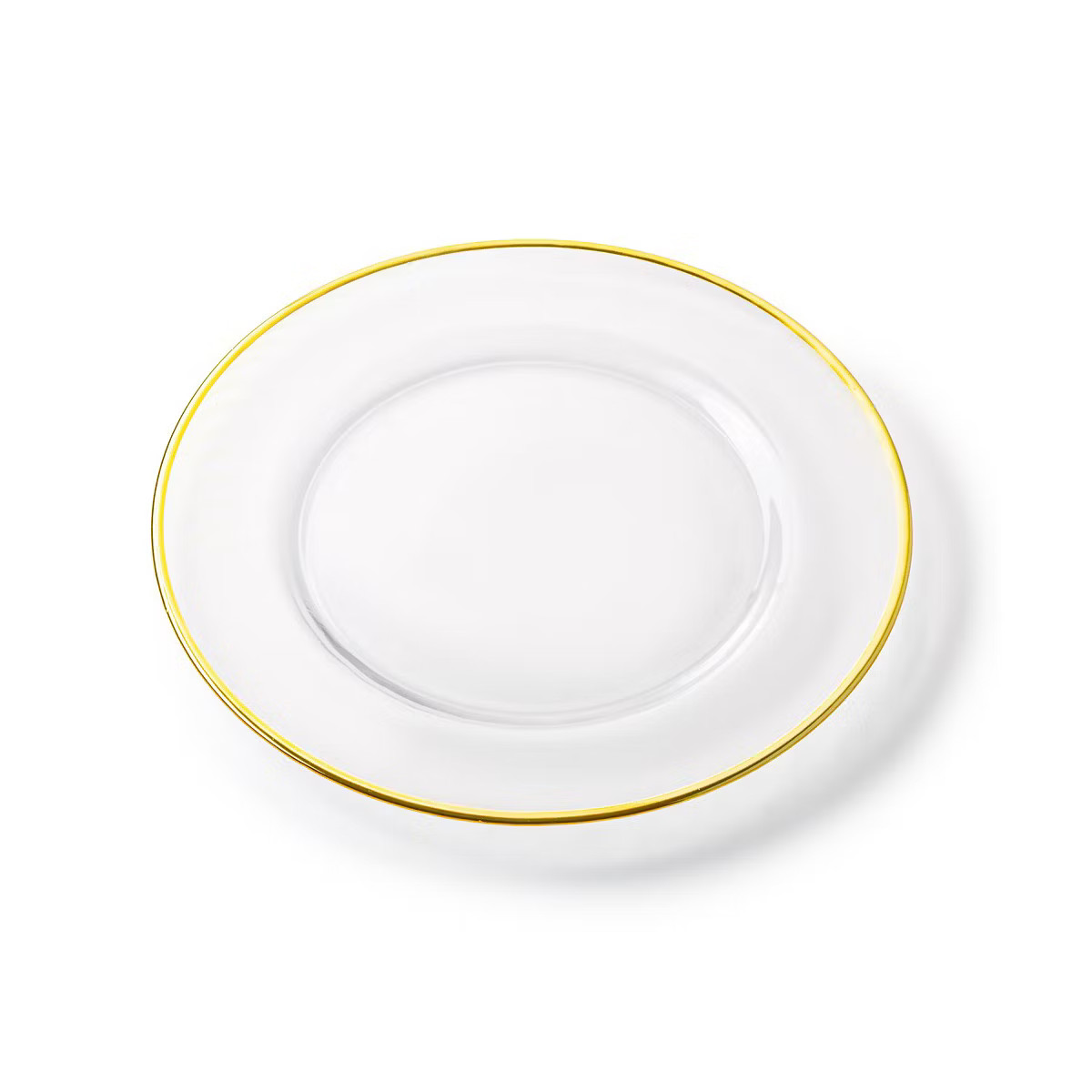 Classic Touch Set of 4 Clear Chargers With Gold Rim | Target