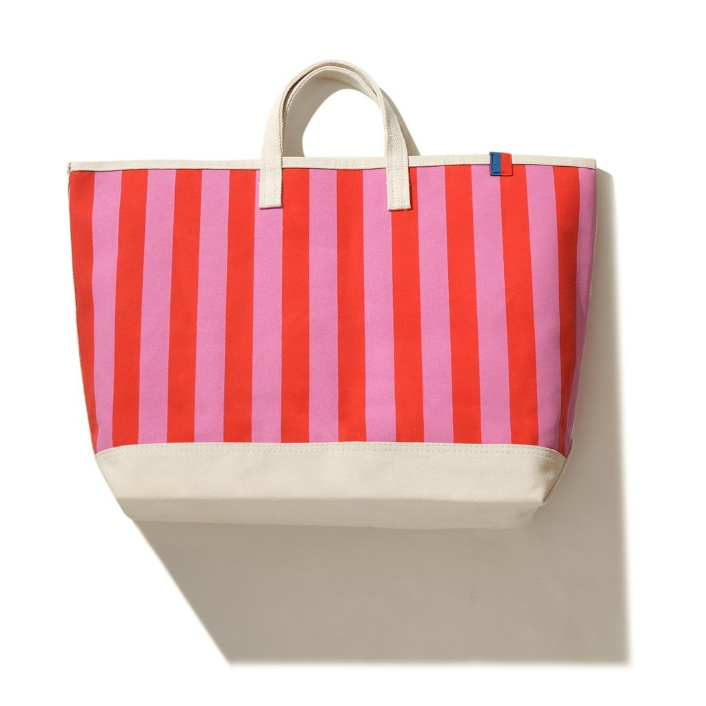 The All Over Striped Tote - Pink/Poppy | KULE (US)