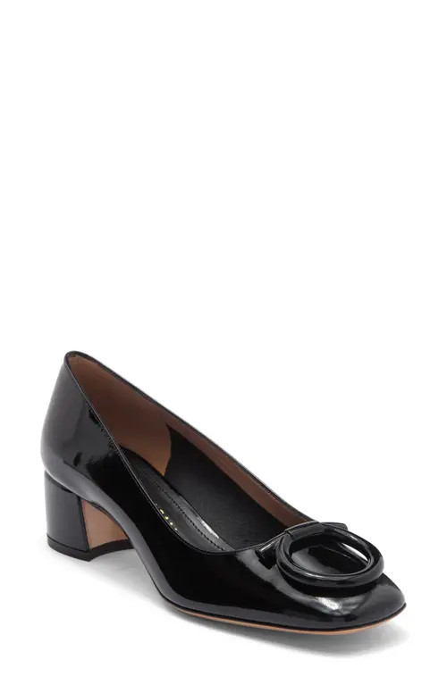 FERRAGAMO Mara Gancio Block Heel Pump in Nero at Nordstrom, Size 9 | Nordstrom