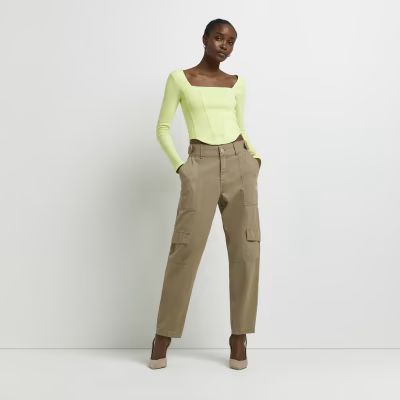 Beige utility tapered trouser | River Island (UK & IE)